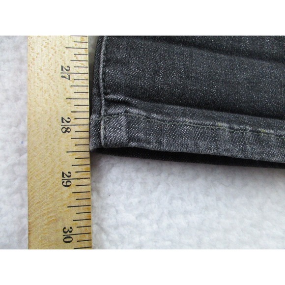 Judy Blue LA Jeans Womens Sz 15/32 Black Denim Washed Distressed Boyfriend Fit - Picture 12 of 16